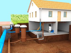 abgehängte Leitungen im Keller ©Funke Kunststoffe GmbH