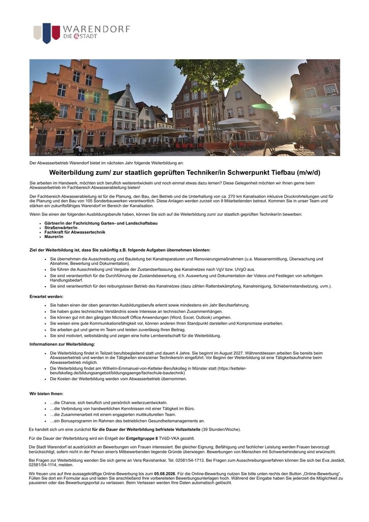 Weiterbildung Techniker/in Weiterbildung Techniker/in
