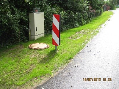 Oberirdisch sichtbarer Teil des Pumpwerkes Windmühlenweg